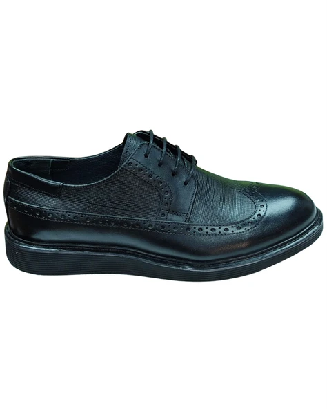 Nevzat Öge 01008-Eva Erkek Siyah (40-44) Deri Klasik Ayakkabı