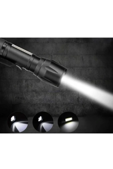 Cata Flaşörlü El Feneri Şarjlı Çok Fonksiyonlu El Feneri 8024 - 2