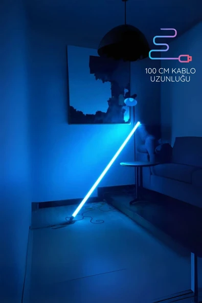 Voxify 1 Metre Rgb Stick Led Light Loş Ambiyans Uzaktan Kumandalı Işık Lamba Ampül Aydınlatma Çok Renkli - 2