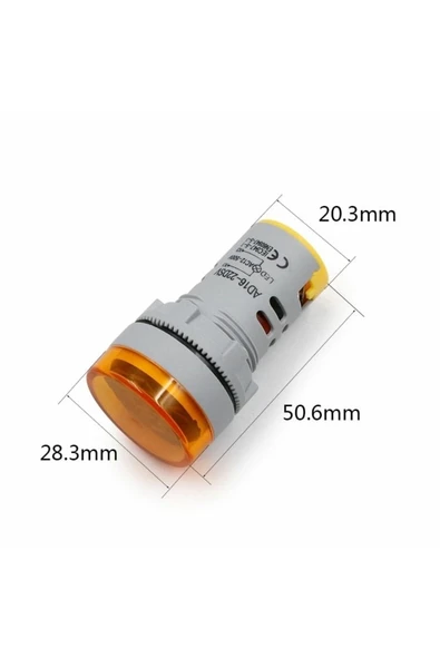 Maroces 22mm Dijital Voltmetre 20v 500v Arası Ac 220v Ac Yeşil - 2