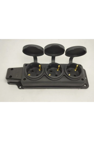 Kauçuk 3'lü Grup Piriz