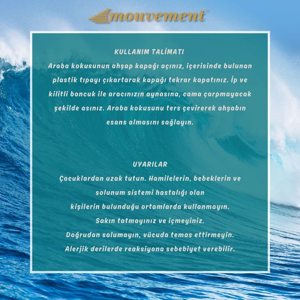 Okyanus Ferahlığı Oto Kokusu ile Aracınızda Ferah ve Canlandırıcı Bir Atmosfer Yaratın Model Kodu: OK OT 001 - Resim 4