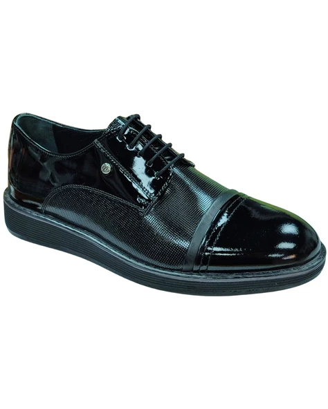 Nevzat Öge 0311-Eva Erkek Siyah Rugan (40-44) Deri Klasik Ayakkabı - 2