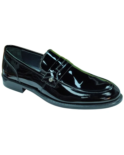 Nevzat Öge 0114-Neolit Erkek Siyah Rugan (40-44) Deri Klasik Ayakkabı - 2