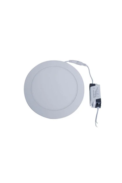 Justled 12w Sıva Altı Yuvarlak Led Panel Spot Beyaz Işık Driverli Iç Çapı 15cm Dış Çapı 17cm