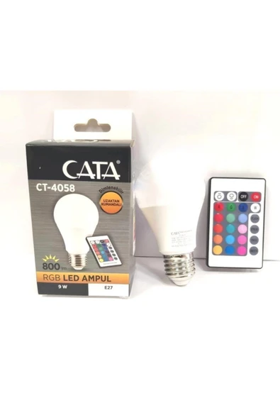 Cata Ct-4058 1 Adet Uzaktan Kumandalı Rgb (ÇOK RENKLİ) Led Ampul E27 - 2