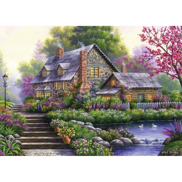 120004646 Romantic Cottage 1000 parça Ravensburger Puzzle - 2