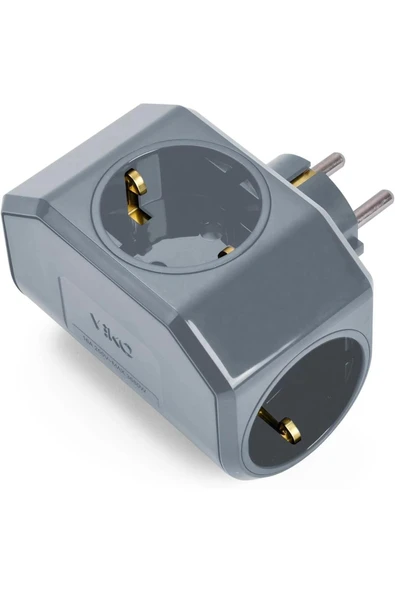 VİKO thestorex Yonca Plus Gri Üçlü Topraklı Priz Star Collection 657515