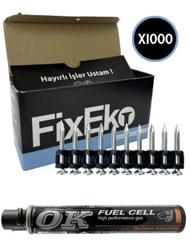 FIXPRO 27MM EKO BETON ÇİVİSİ ( GAZ DAHİL ) 1 PAKET ( 1.000 ADET ) - 2