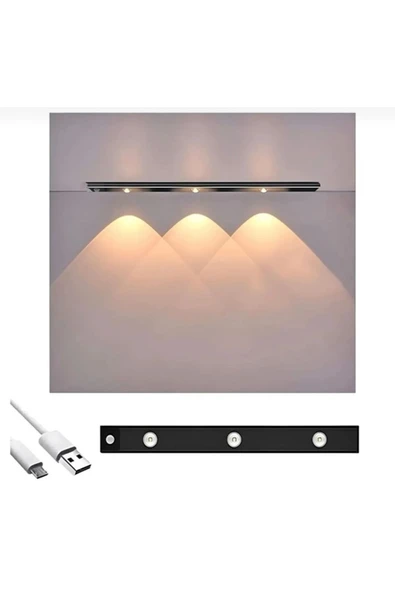 ECONA Mutfak Tezgah Altı Dekoratif Şarjlı Led Aydınlatma Armatür 40 Cm Otomatik Harekete - 4