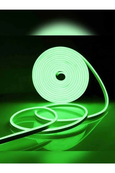 neon led Mutfak Tezgah Arası Neon Led 12 V -1 Mt Yeşil Renk Şerit Led Trafolu Tak Fişe Calistir ürün görseli