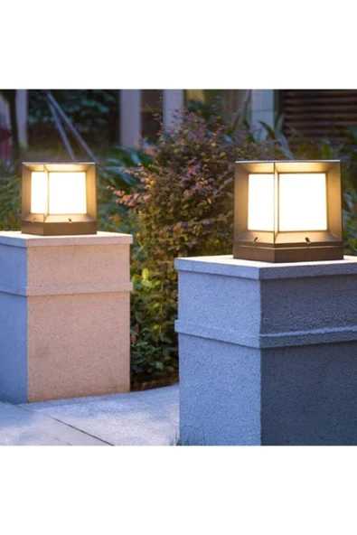 sekizgen led Küp Set Üstü Dekoratif Bahçe Ve Dış Mekan Aydınlatma Armatürü