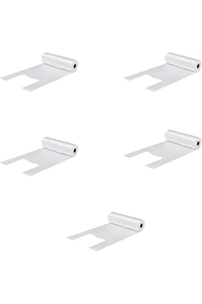 Tek Kullanımlık Market Atlet Torba Poşet - Orta Boy - Şeffaf - 200 Adetlik 5 Rulo / 1000 Torba ürün görseli