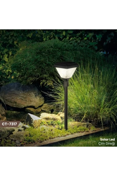 Cata CT 7317 Solar Kazıklı Bahçe Armatür 30W 6400K Beyaz Işık - 2