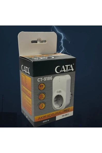 Cata Ct-9186 Tekli Akım Korumalı Priz - 2