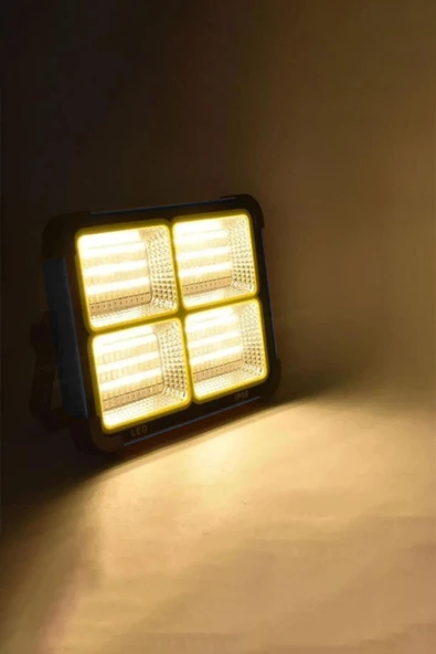 Cata Ct-4698 Güneşenerjili Solar 200w Watt Led Alkano Projektör Taşınabilir Sarı Beyaz Ve Çakar Işıklamba - Resim 3