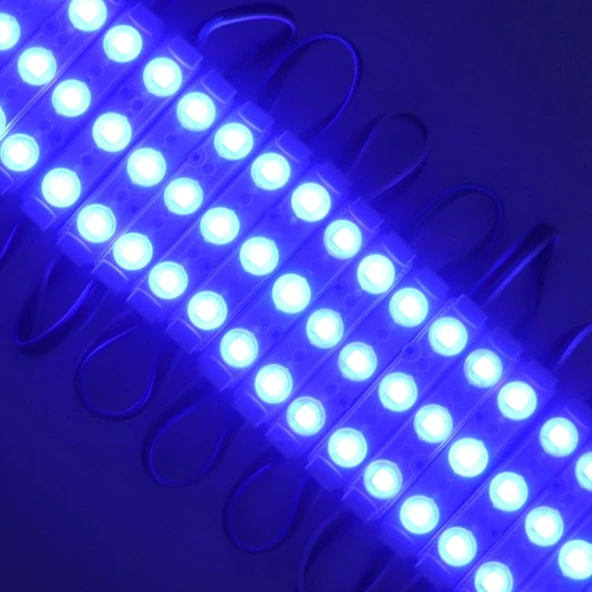 10 Adet 5 Watt MAVİ Işık IP65 Modül Led, 10 Adet Magnetli, Çok Kaliteli Kırmızı Işık Modül Led