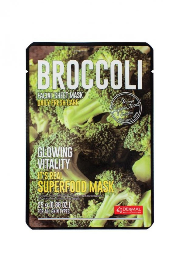 DERMAL Canlandırıcı ve Parlaklık Kazandıran Brokoli Maskesi 25gr