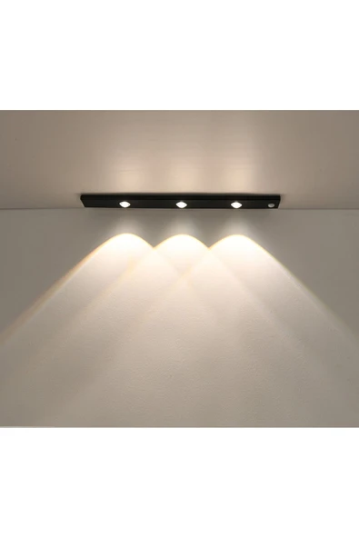 ECONA Şarjlı Slim Cabinet Tezgah Üstü Usb Şarjlı Sensörlü 3 Renk 40 CM 3 LEDLİ - 3
