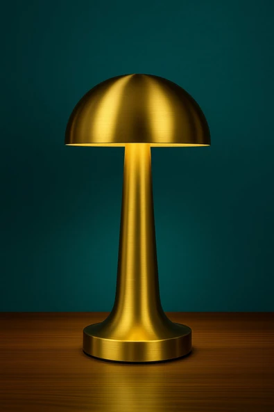 Cata 3 Renk Yanma Modlu Mantar Gold Renk Masa Lambası - 3