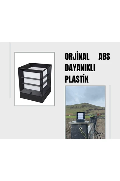 Kare Izgaralı Küp Dekoratif Bahçe Aydınlatma Armatürü - 3