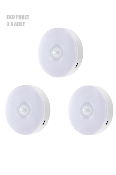 Cata 3'lü Eko Paket Şarjlı Kabinet Sensörlü Mıknatıslı Ct-5180