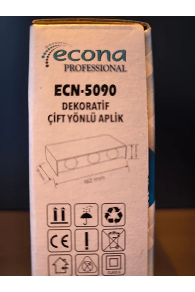 ECONA ÇİFT YÖNLÜ DEKORATİF DUVAR APLİK 12WATT AMBER RENK - 3