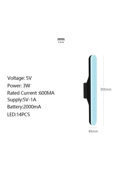 Cata Ton Ayarlı 3 Renk ,siyah Kasa Dokunmatik, 1800mah Şarjlı, Mıknatıslı, Masa,dolap, Vb Led Işık - 7