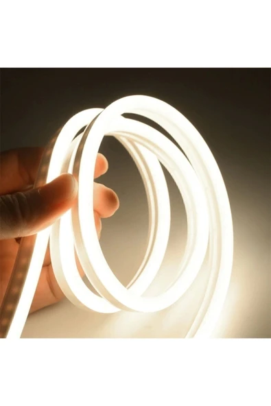 ECONA Neon Esnek Şerit Led 2 Metre 220 Volt Fiş Gün Işığı