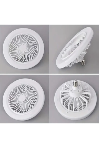 ADAL Vantilatör 3 Kademe Hız Dimlenebilir 3 Renk Led Işıklı Poyraz Kumandalı Fan Led Ampul - 4
