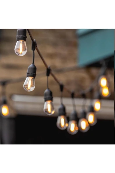 ECONA 10 Metre 20 Duylu Organizasyon Ve Bahçe Sıralı Zincir Aydınlatma Ampülsüz