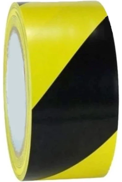 KYCBABY Blg Evi Yer İşaretleme Bandı Sarı Siyah 5cmx30mt Zemin Yer İşaretleme İkaz Bantı 50mm Pvc Em