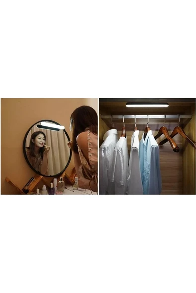 Cata Ton Ayarlı 3 Renk ,siyah Kasa Dokunmatik, 1800mah Şarjlı, Mıknatıslı, Masa,dolap, Vb Led Işık - 8