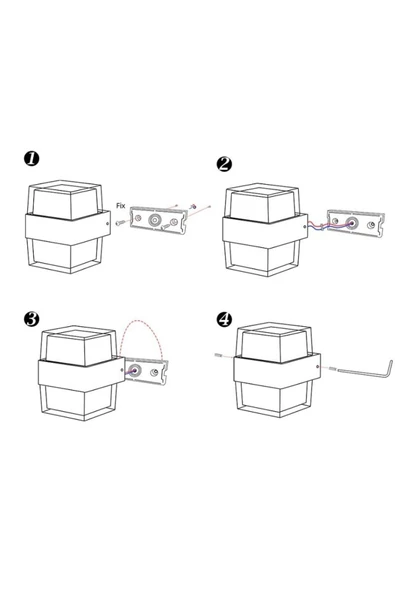 ECONA Ekim Aydinlatma 10 Watt Gün Işığı Ledli Bahçe Dış Mekan Aplik Armatürü, Modern Tasarım Bahçe Apliği - 6