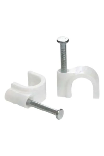 Kroşe Çelik Beton Çivili Kablo Tutucu Kablo Kroşesi No:2 100 Adet 5x6 mm ürün görseli