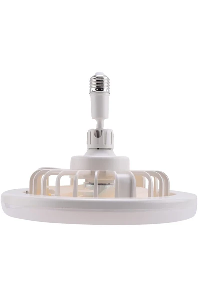 ADAL Vantilatör 3 Kademe Hız Dimlenebilir 3 Renk Led Işıklı Poyraz Kumandalı Fan Led Ampul - 5