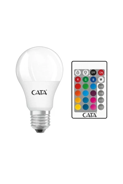 Cata Ct 4058 Uzaktan Kumandalı Led Ampul / Çok Renkli Kumandalı Led Ampul / Ampul / Çok Renkli Lamba 9 W