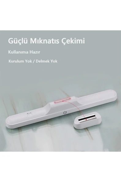 Mıknatıslı Şarjlı Led Işık Micro Usb Şarjlı Kablosuz Led Lamba 3 Farklı Işık Cata Martı Led Aplik - Resim 7
