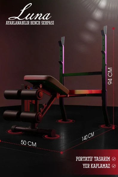 Ayarlanabilir Mekik Bench Ağırlık Sehpası LUNA - Resim 3