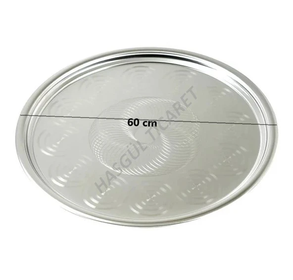 Hsgl Çelik Sini Yer Sofrası  60 cm Paslanmaz çelik sini no 65 - 4