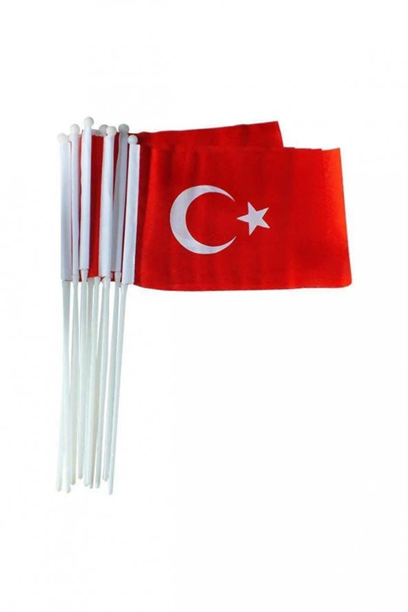 Mashotrend 1 Adet - 20 X 30 Raşel Sopalı Bayrak - Ayyıldız Bayrak - Türk Bayrağı - Sopalı Ayyıldız Bayrak - 2
