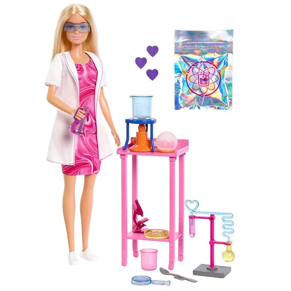JCR70 Barbie Kariyer Oyun Setleri - Bilim Uzmanı ve Aksesuarları - 2