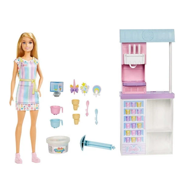 Barbie Dondurma Dükkanı Oyun Seti HCN46 - 2
