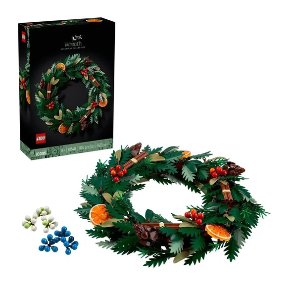 10340 Lego iconic Botanicals Çelenk - Wreath 1194 parça +18 yaş - 1