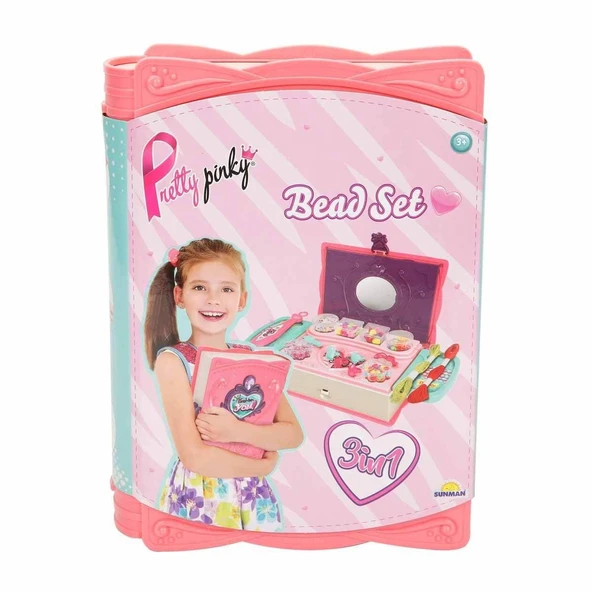 3662  Pretty Pinky 3'ü 1 Arada Boncuk Yapım Seti -Sunman - 3
