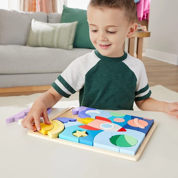 HXY42 Fisher-Price Ahşap Uzay Yapboz - 5