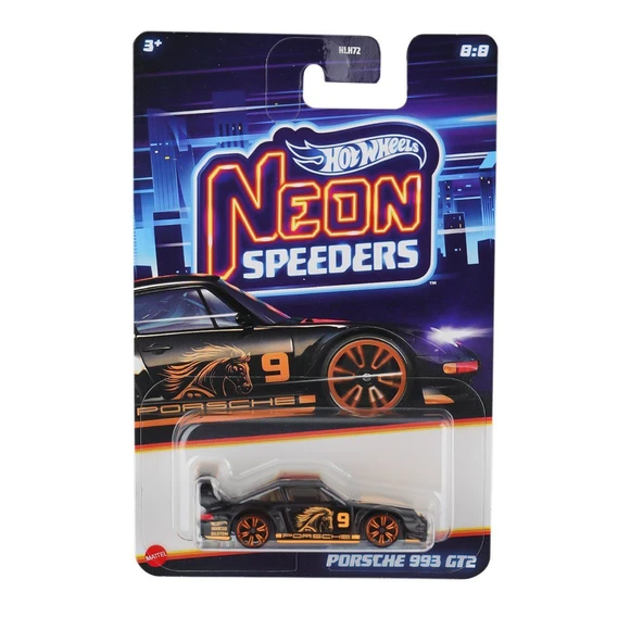 HLH72 Hot Wheels Neon Yarışlar Temalı Arabalar 10 adet koli ile satılır. Koli fiyatıdır. - 7