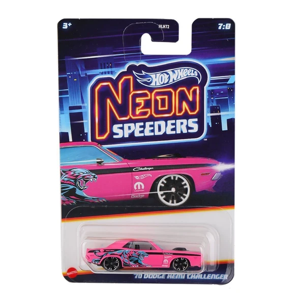 HLH72 Hot Wheels Neon Yarışlar Temalı Arabalar 10 adet koli ile satılır. Koli fiyatıdır. - 2