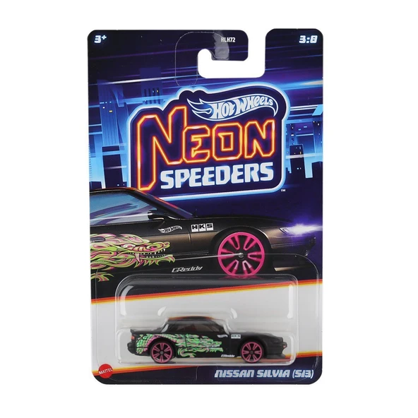 HLH72 Hot Wheels Neon Yarışlar Temalı Arabalar 10 adet koli ile satılır. Koli fiyatıdır. - 8