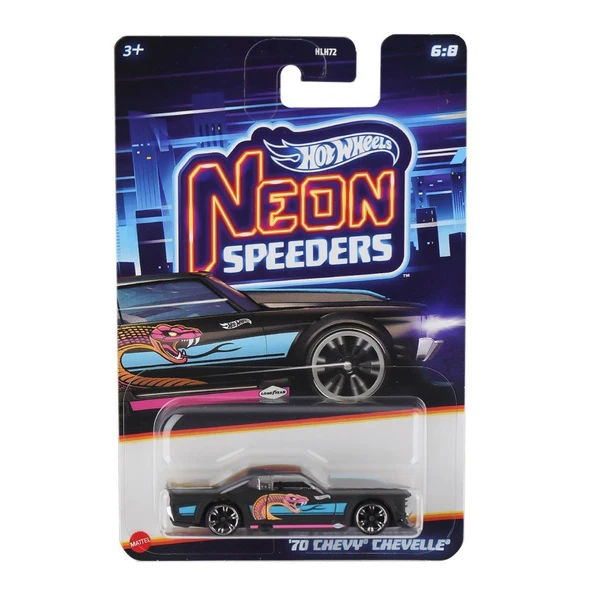 HLH72 Hot Wheels Neon Yarışlar Temalı Arabalar 10 adet koli ile satılır. Koli fiyatıdır. - 5
